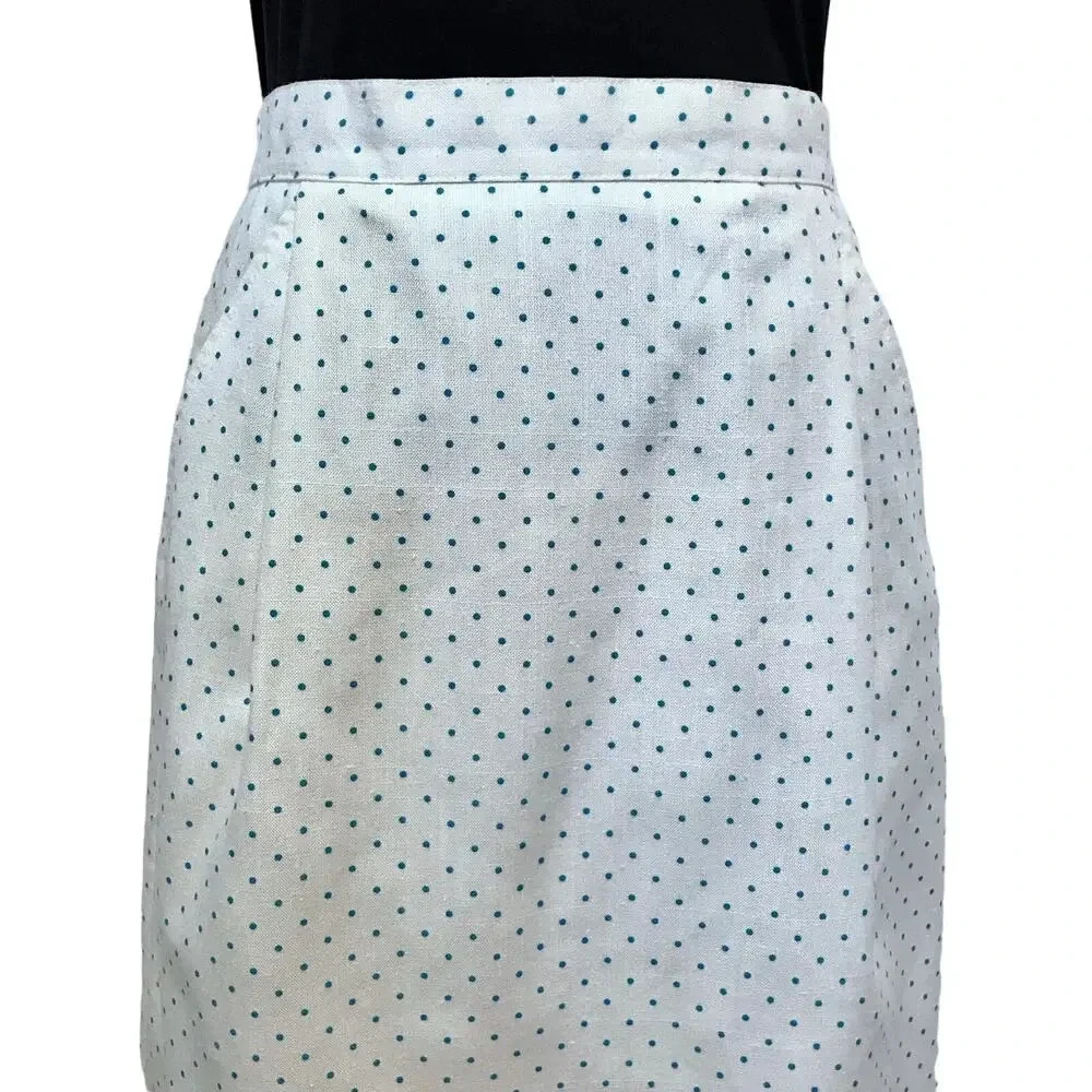 Haberdashery Collection by Personal Polka Dot Vintage Straight Skirt Women 26